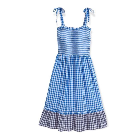 Draper James Taylor Smocked Gingham Midi Dress - Picture 14 of 14